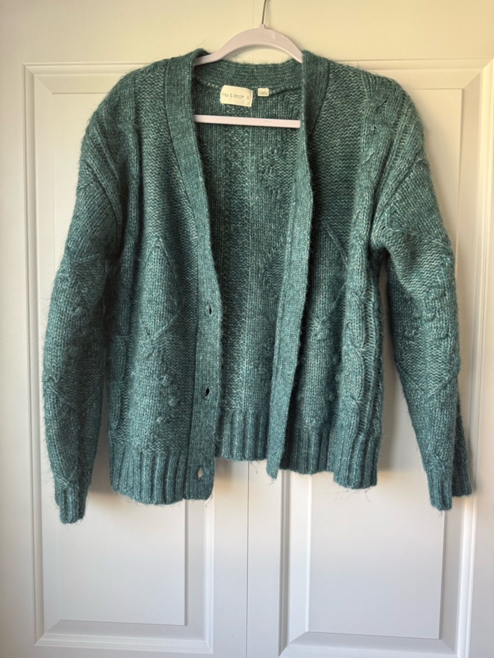 Women’s Teal Cardigan Sweater - Mia & Tess